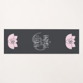 Tapis De Yoga Om Rose et Lotus Fleur Inhale Exhale (Devant (Horizontal))