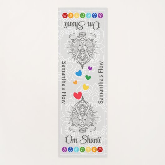 Tapis De Yoga Om Shanti Zen & Flow : Chakra Yoga Mat (Devant)