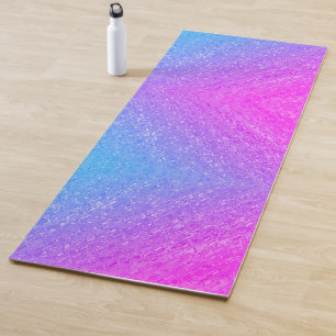 Tapis De Yoga Ombre bleu violet rose