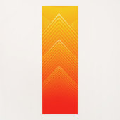 Tapis De Yoga Ombre géométrique orange à jaune (Devant)