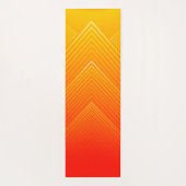 Tapis De Yoga Ombre géométrique orange à jaune (Dos)
