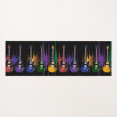 Tapis De Yoga Onde sonore de guitare de rock (Devant (Horizontal))