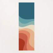 Tapis De Yoga Ondes de style rétro (Devant)