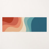 Tapis De Yoga Ondes de style rétro (Devant (Horizontal))