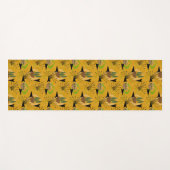 Tapis De Yoga Or atomique | Mid Century Moderne | Deux Motifs (Devant (Horizontal))