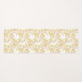 Tapis De Yoga Or Blanc Matin Fleur de gloire (Devant (Horizontal))