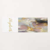 Tapis De Yoga Or rose Abstrait personnalisé (Dos (Horizontal))