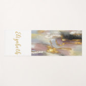 Tapis De Yoga Or rose Abstrait personnalisé (Devant (Horizontal))