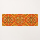 Tapis De Yoga Orange Boho Abstrait Motif décoratif (Dos (Horizontal))