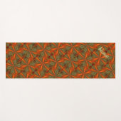 Tapis De Yoga Orange Et Vert Grass Abstrait Personnalisé (Devant (Horizontal))