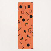 Tapis De Yoga Orange, fun, trendy, geometric Memphis graphic (Devant)
