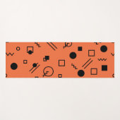 Tapis De Yoga Orange, fun, trendy, geometric Memphis graphic (Devant (Horizontal))