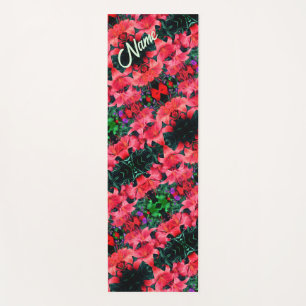 Tapis De Yoga Orange Lys Abstrait Motif personnalisé