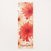 Tapis De Yoga Orange Poisson Fleur Fleur Nom personnalisé (Devant)
