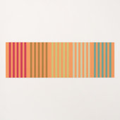 Tapis De Yoga Orange Retro Stripes (Dos (Horizontal))