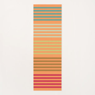 Tapis De Yoga Orange Retro Stripes