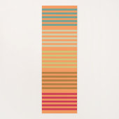 Tapis De Yoga Orange Retro Stripes (Dos)