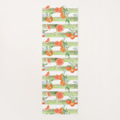 Tapis De Yoga Oranges sur Grandes Vertes et Blanches (Dos)