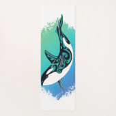 Tapis De Yoga Orca Whale Tribal InkTeal (Dos)