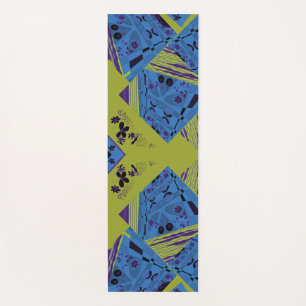 Tapis De Yoga Origami Chintz (L) Blue Indigo Olive Black