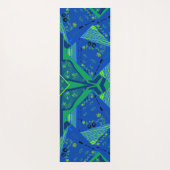 Tapis De Yoga Origami Chintz (L) Vert bleu (Dos)