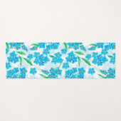 Tapis De Yoga Oubliez-moi pas les fleurs d'aquarelle (Devant (Horizontal))