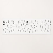 Tapis De Yoga Oui et non dans différentes langues (Devant (Horizontal))