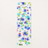 Tapis De Yoga Oui et Non dans différentes langues dans des coule (Devant)