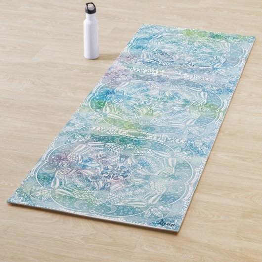 Tapis De Yoga Owl Mandala Zen (En situation)