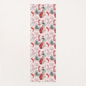 Tapis De Yoga Pagode Japonaise Koi rose rouge (Devant)