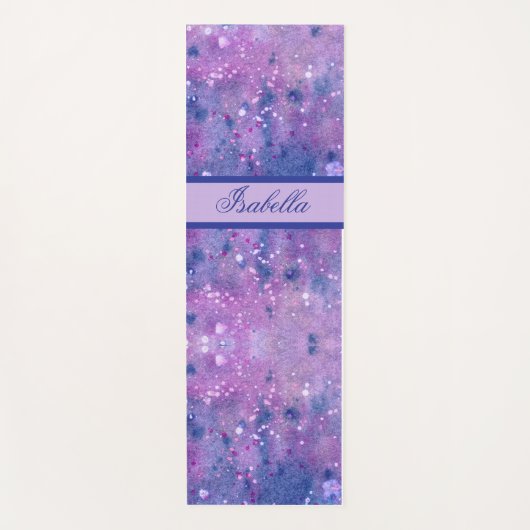 Tapis De Yoga Paillettes de peinture rose violet (Devant)