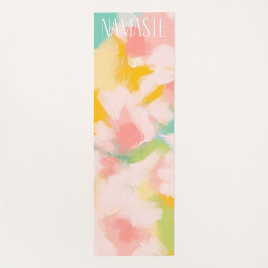 Tapis De Yoga Painterly abstraite prairie Namaste (Dos)