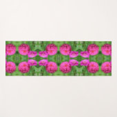 Tapis De Yoga Paire de fleurs rose Zinnia gros Abstrait (Devant (Horizontal))