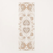 Tapis De Yoga Paisley en beige esthétique moderne Tan Brown (Devant)