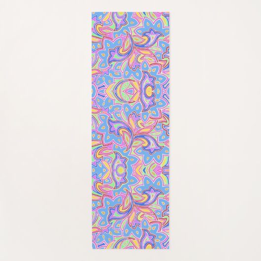 Tapis De Yoga Paisley Multi (Devant)