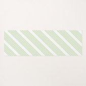 Tapis De Yoga Pale vert et blanc cinq bandes motif (Dos (Horizontal))
