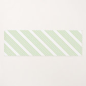 Tapis De Yoga Pale vert et blanc cinq bandes motif (Devant (Horizontal))
