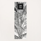Tapis De Yoga Palm Tree Feuille noir blanc logo d'entreprise (Devant)