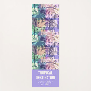 Tapis De Yoga Palm Trees Motif texte personnalisé