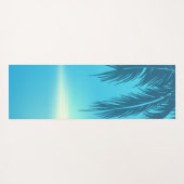 Tapis De Yoga Palmier de Plage Tropicale (Dos (Horizontal))