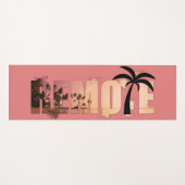 Tapis De Yoga Palmiers couchés de soleil de l'île tropicale (Devant (Horizontal))