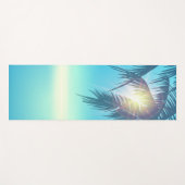 Tapis De Yoga Palmiers de plage tropicaux (Devant (Horizontal))