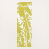 Tapis De Yoga Palmiers en or Posterisé (Dos)