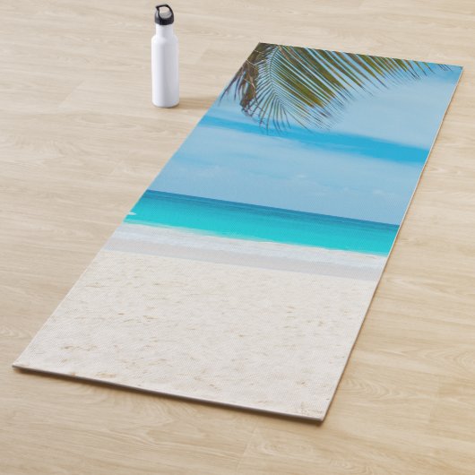 Tapis De Yoga Palms Sea Sand Blue Sky Fitness Modèle élégant (En situation)