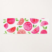 Tapis De Yoga Pamplemousse aquarelle (Devant (Horizontal))