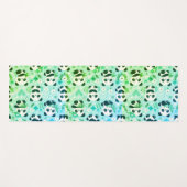Tapis De Yoga Panda Bear Motif Vert Imprimer (Devant (Horizontal))