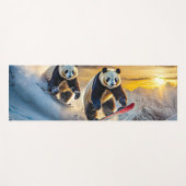 Tapis De Yoga Pandas On Snowboards Design par Rich AMeN Gill (Devant (Horizontal))