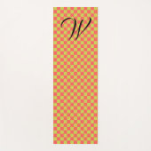 Tapis De Yoga Panneau de contrôle vert jaune et rose clair Monog (Devant)