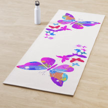 Tapis de Yoga papillon