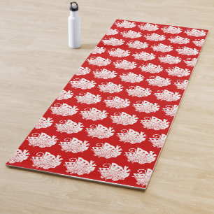 Tapis De Yoga Papillon asiatique Japonais Conception Kamon
